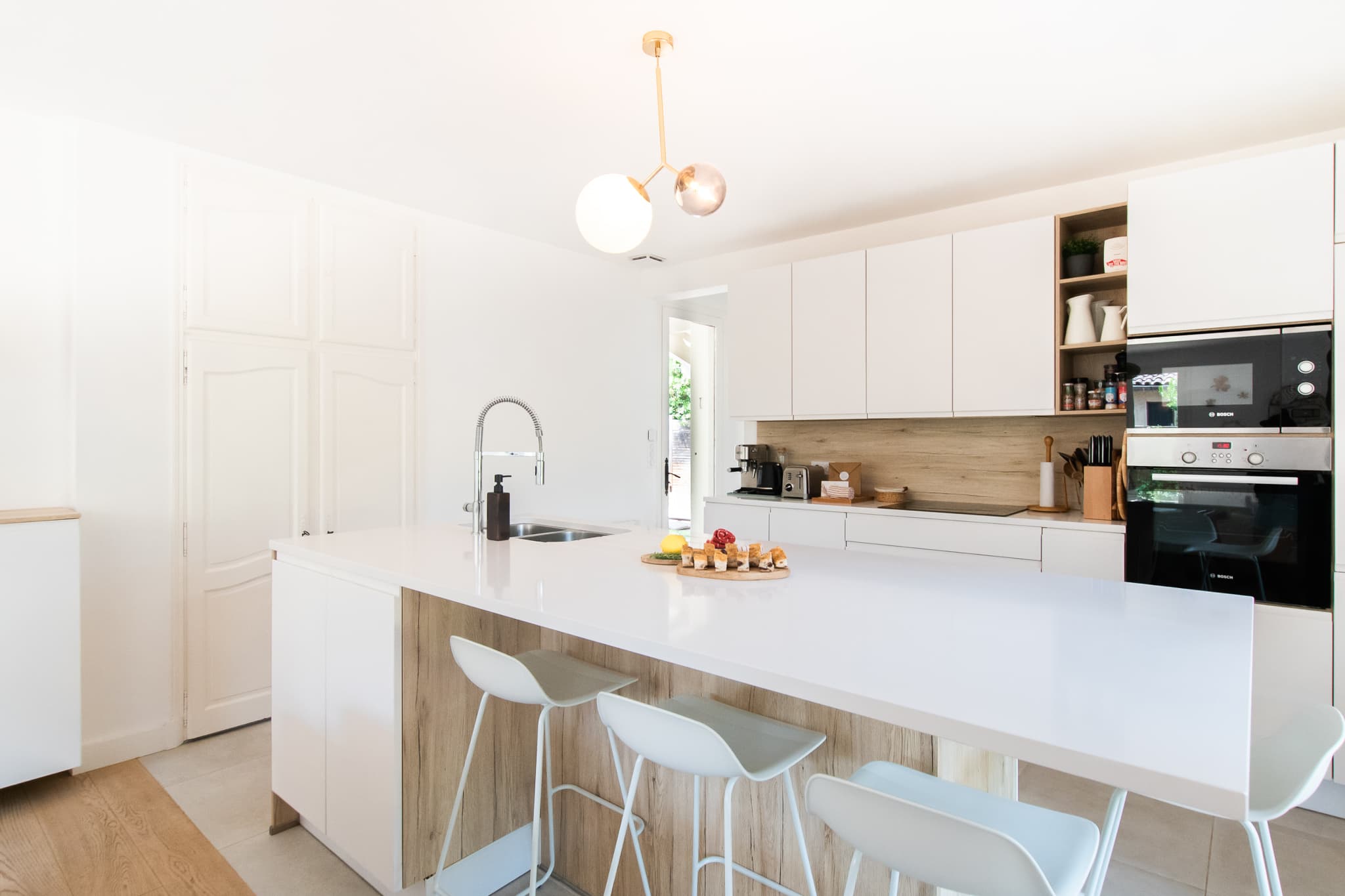 Living and kitchen